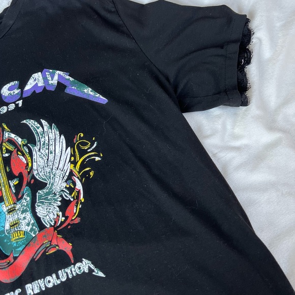 SHEIN BAND TEE W/ LACE TRIM - Picture 5 of 11